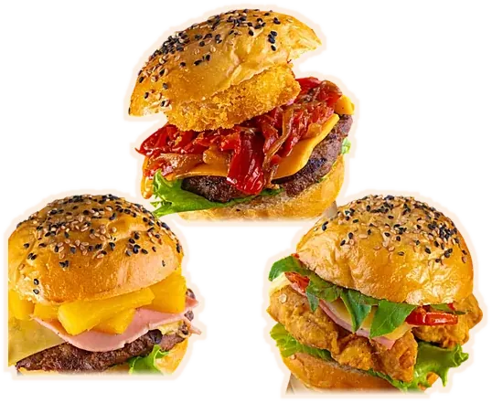 Trío burger: tres mini hamburguesas